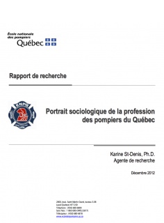 Portrait sociologique de la profession des pompiers du Québec