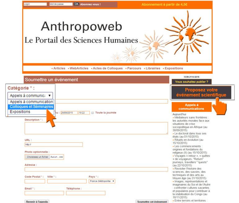Anthropoweb : votre espace
