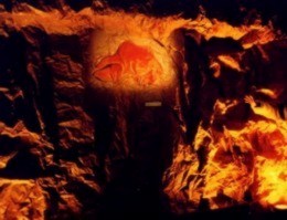 Une des parois de la grotte