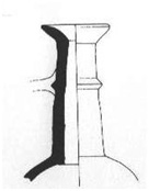 Msk 74.550, partie supérieure de <em>Base-Ring I Ware</em>, Meskéné-Emar,  extrait de <em>Meskéné-Emar, Dix ans de travaux 1972-1982</em>, ERC, p. 84, n°55