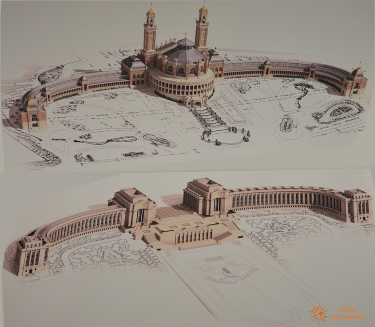 En haut le Palais en 1878, en bas le Palais en 1937 et tel qu'il est actuellement En haut le Palais en 1878, en bas le Palais en 1937 et tel qu'il est actuellement
