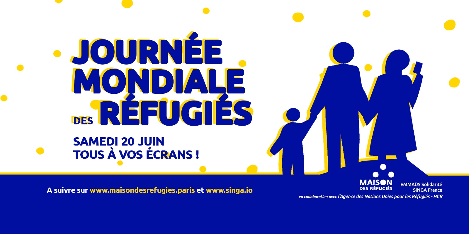 Journée Mondiale des réfugiés samedi 20 juin 20 : Live en direct de la Maison des réfugiés