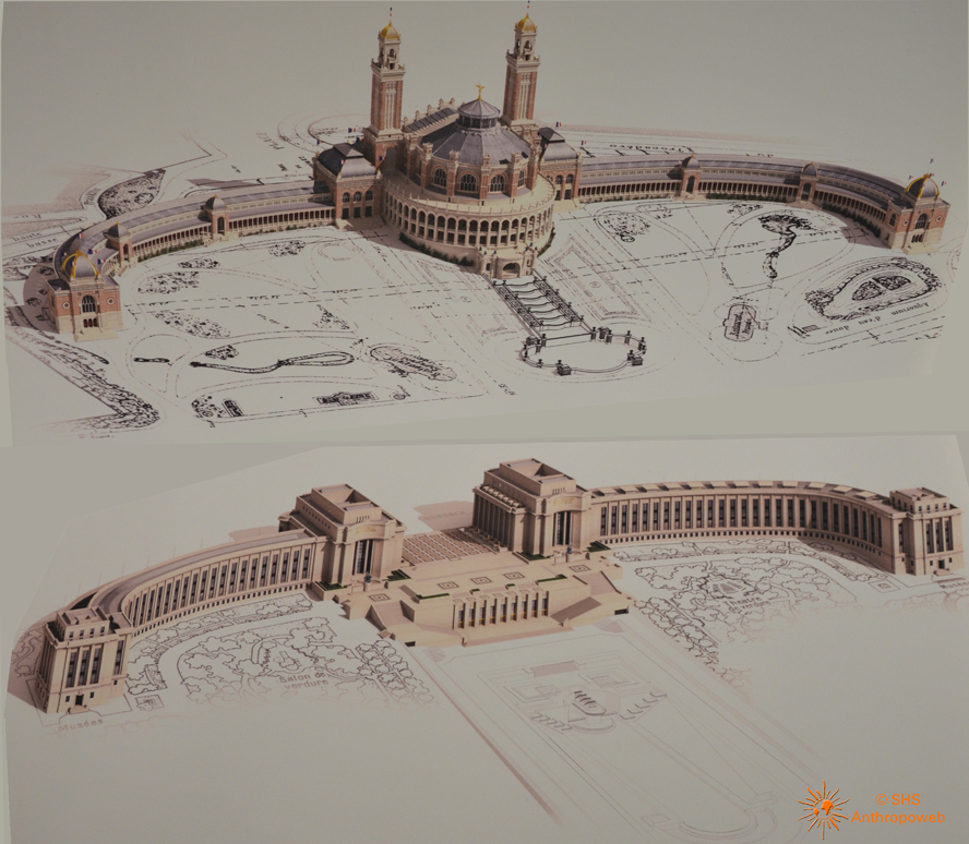 En haut le Palais en 1878, en bas le Palais en 1937 et tel qu'il est actuellement